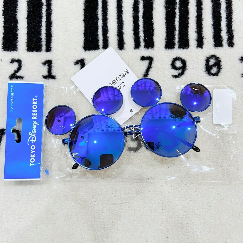 Tokyo Exclusive Disney Sea Theme Park Sunglasses Mickey Shape / Mickey Ear Blue